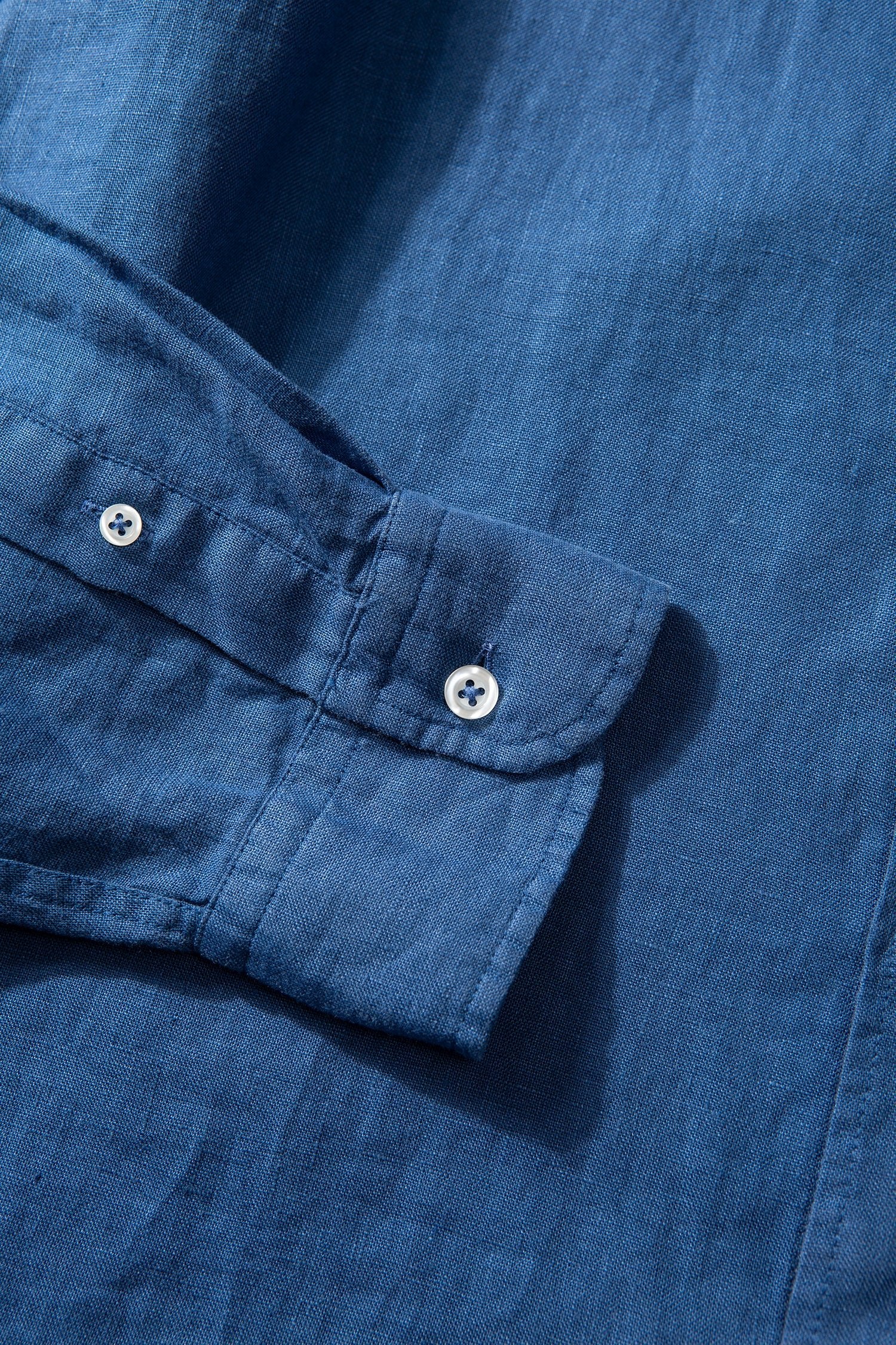 LINEN SHIRT PLAIN BLUE - Image 2