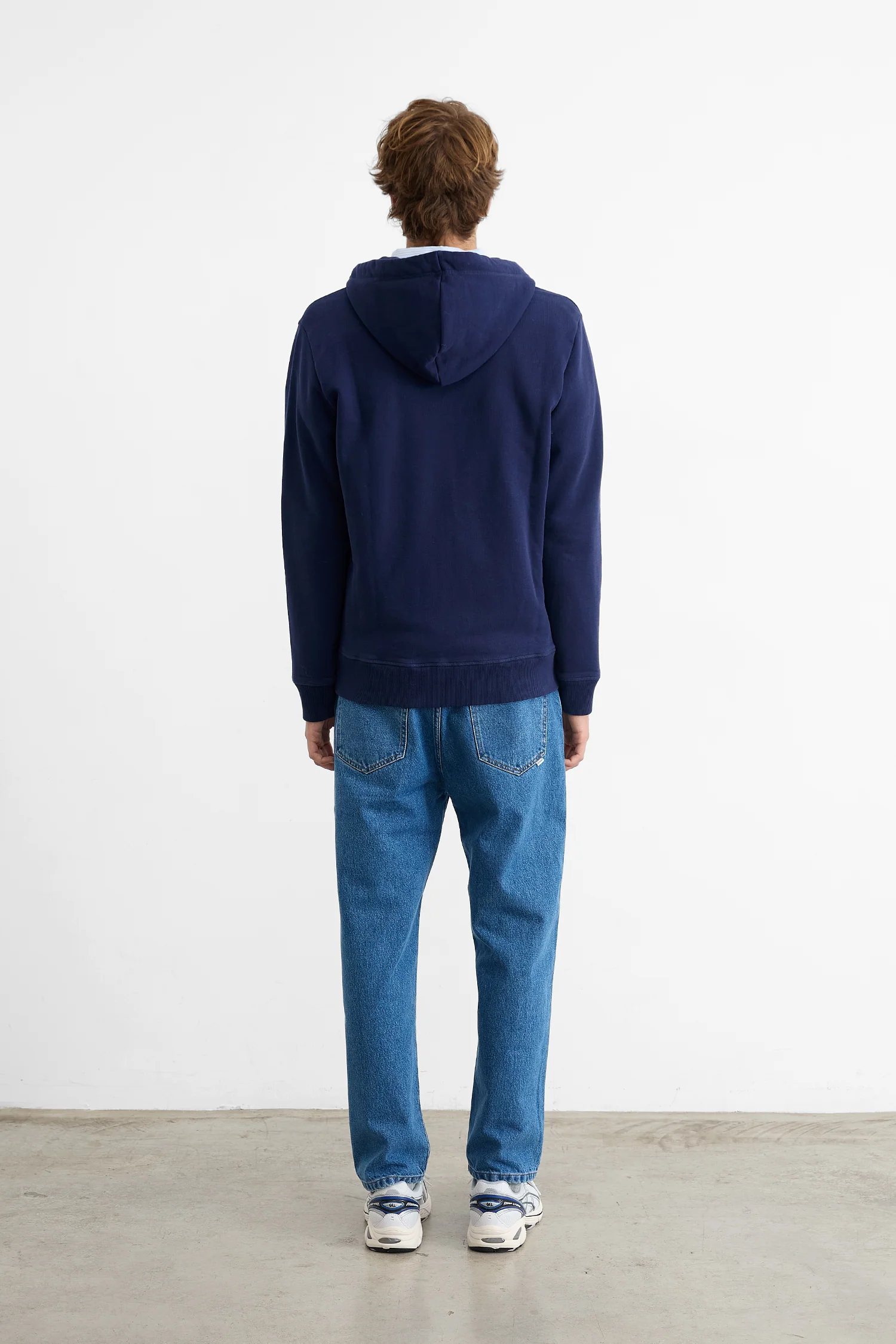 LYLES ZIP HOODIE NAVY - Image 4